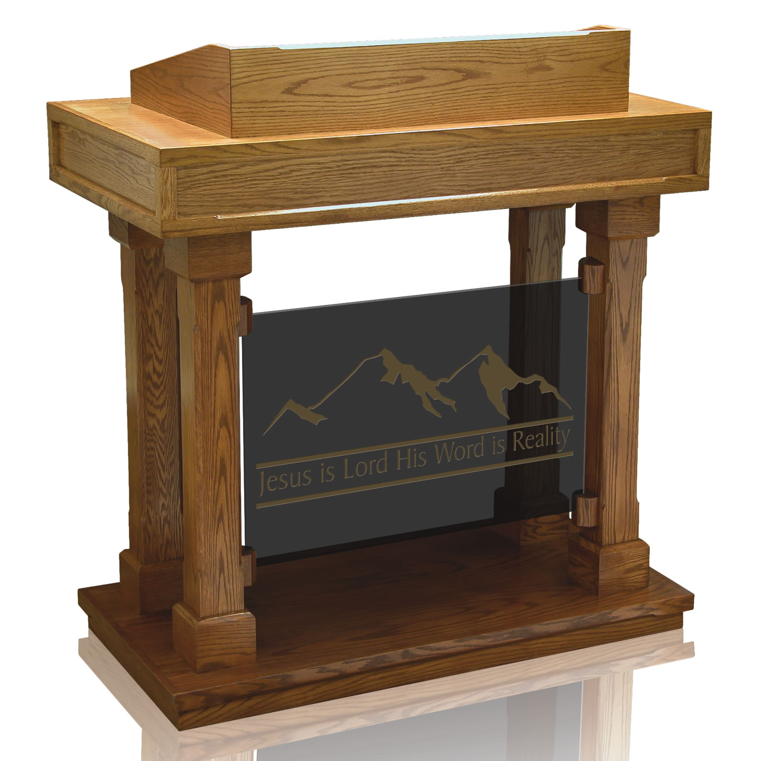 Colonial Panel Pulpit - Tinted Glass